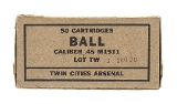 "US Military 45ACP 50rd Box Ball Ammo (AM159)" - Image 1 of 2