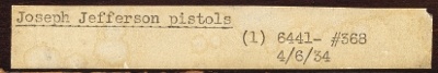 "Pair Of Percussion Pistol Used in the Play The Rivals Joseph Jefferson (AH8150)" - Image 2 of 3