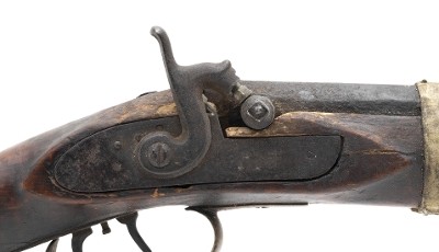 "Hide Wrapped Half Stock Percussion Rifle (AL5751)" - Image 3 of 9