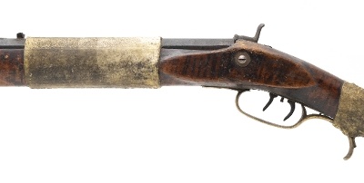 "Hide Wrapped Half Stock Percussion Rifle (AL5751)" - Image 6 of 9
