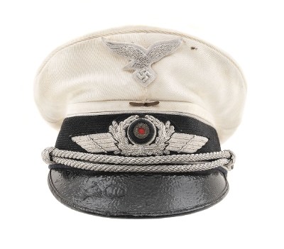"German WWII Luftwaffe Officer's Visor Cap (MM1463)" - Image 1 of 6