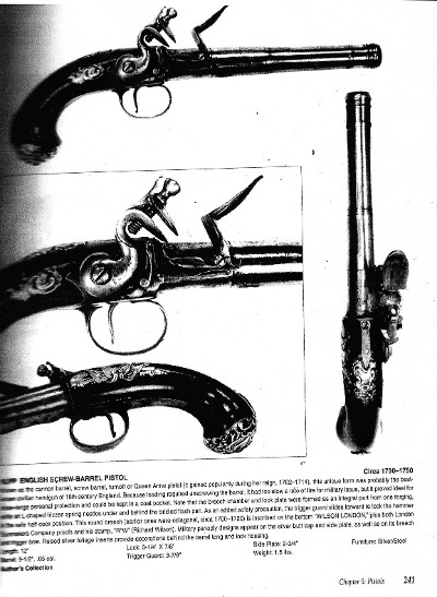 "Beautiful English Flintlock Queen Anne Pistol by Wilson of London Ex. George Nuemann Collection (AH6091)" - Image 8 of 9