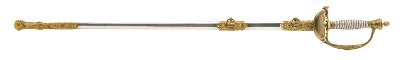 "Beautiful 1860 Staff & Field Presentation Sword to Surgeon General of Connecticut (SW1304)" - Image 3 of 8