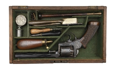 "Factory Cased and Engraved Adams revolver (AH5870)" - Image 1 of 12
