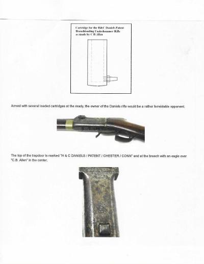 "Rare H&C Daniels Breech-Loading .40 Under Hammer Rifle (AL5231) DTX" - Image 7 of 15