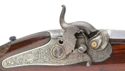 "Beautiful Percussion Target Rifle Signed F.W. Moritz in Gold and Outlined in Silver (AL4287) DTX" - Image 3 of 17
