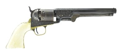 "Inscribed Factory Engraved Colt 1851 Navy with Carved Mexican Eagle Ivory Grips (C14631) DTX" - Image 4 of 11