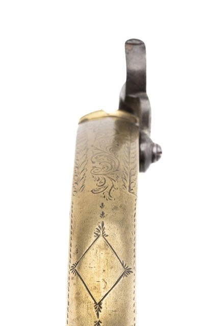 "Large All Metal Stocked Percussion Pistol Marked Hyde and Goodrich (AH4310) DTX" - Image 3 of 6