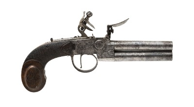 "French Tap Action Flintlock Pocket Pistol (AH4241)" - Image 1 of 6
