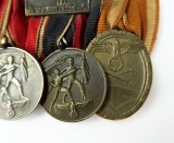 "German WWII Six Medal Bar which includes The" Luftschutz-Ehrenzeichen 1c Stuf" (MM958)" - Image 4 of 6