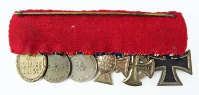 "German WWII Six Medal Bar which includes The" Luftschutz-Ehrenzeichen 1c Stuf" (MM958)" - Image 3 of 6