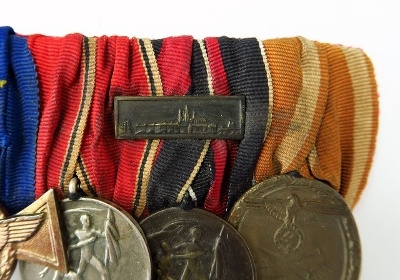 "German WWII Six Medal Bar which includes The" Luftschutz-Ehrenzeichen 1c Stuf" (MM958)" - Image 2 of 6