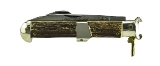 "Falcon Stag Handled Large Folding Hunting Knife (K2118)" - Image 1 of 4