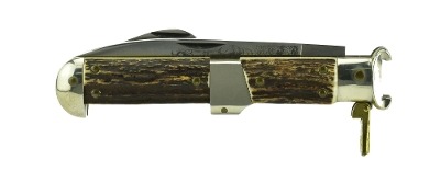 "Falcon Stag Handled Large Folding Hunting Knife (K2118)" - Image 1 of 4