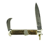 "Falcon Stag Handled Large Folding Hunting Knife (K2118)" - Image 3 of 4