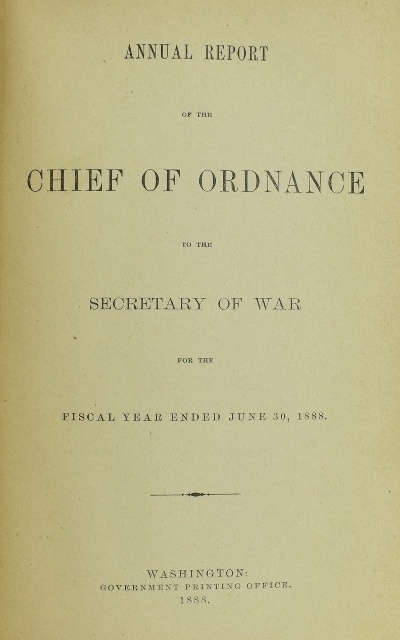 "Book: “Report of the Chief of Ordnance 1888" (BK392)" - Image 2 of 3