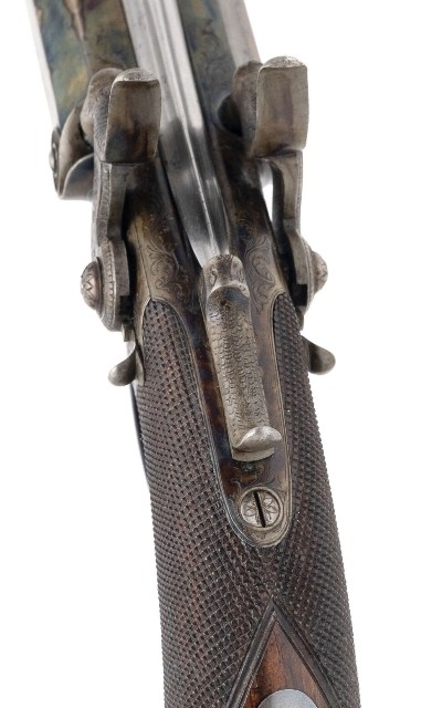 "Excellent Cased Identified Pair of Double Barrel Percussion Pistol With Flip Bayonets (72456) " - Image 22 of 25
