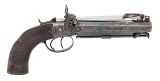 "Excellent Cased Identified Pair of Double Barrel Percussion Pistol With Flip Bayonets (72456) " - Image 3 of 25