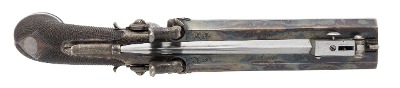 "Excellent Cased Identified Pair of Double Barrel Percussion Pistol With Flip Bayonets (72456) " - Image 23 of 25