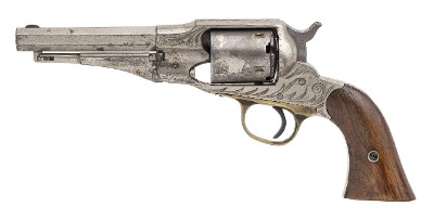 "Factory Engraved Remington New Model Police Conversion .38RF (AH9008)" - Image 1 of 7