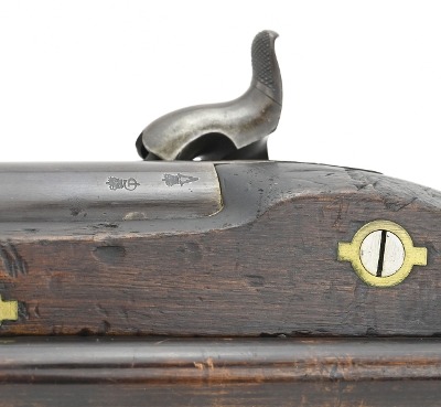 "Unusual English Percussion Musket with Attached Rest (AL5184)(DTX)" - Image 7 of 20