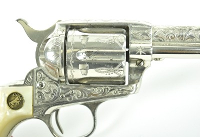 "Colt Factory Engraved Long Flute Single Action Army .45 LC (C12733) ATX" - Image 9 of 10