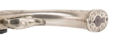 "Large All Metal Saw Handle Percussion Pistol with American Motifs (AH4309)" - Image 3 of 6