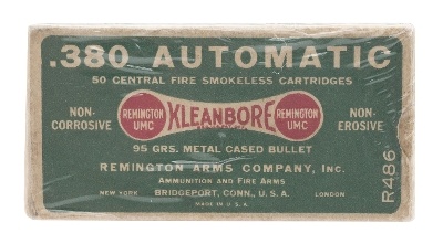 ".380 Automatic CF Smokeless 95 grs, Metal Cased Bullet (AN190)" - Image 1 of 2