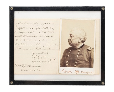 "Framed Handwritten Letter Signed by General Philip Sheridan (MIS1358)" - Image 1 of 4