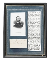 "Framed Union General John Wood with Signature (MIS1359)" - Image 1 of 2