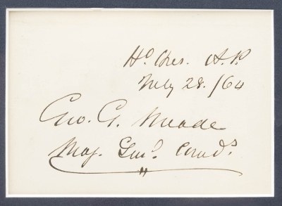 "Framed Union General George G. Meade with Signature (MIS1328)" - Image 3 of 4