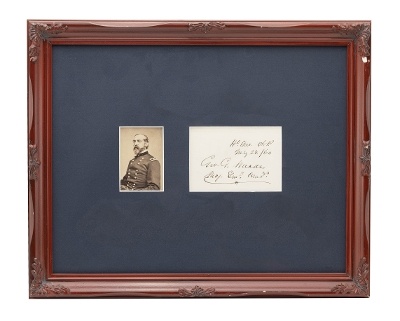 "Framed Union General George G. Meade with Signature (MIS1328)" - Image 1 of 4