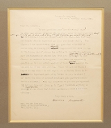 "Theodore Roosevelt Signed Letter to U.S. Senator, Framed (MIS1354)" - Image 2 of 6
