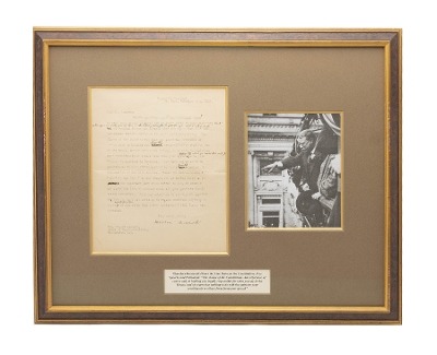 "Theodore Roosevelt Signed Letter to U.S. Senator, Framed (MIS1354)" - Image 1 of 6