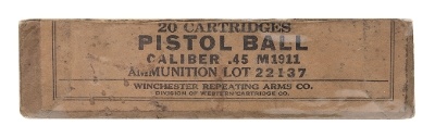 ".45 Cal. Pistol Ball M1911 Ammunition by Winchester.(`AM1085)" - Image 1 of 1