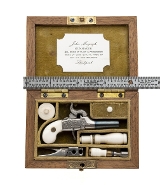 "John Maycock Miniature Percussion Box Lock Pistol (CUR299)" - Image 1 of 6