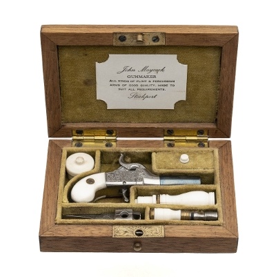 "John Maycock Miniature Percussion Box Lock Pistol (CUR299)" - Image 6 of 6