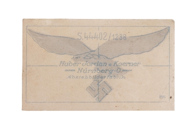 "German WWII Luftwaffe Decal Unissued (MM1396)" - Image 2 of 2