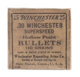 ".30 Winchester Superspeed BULLETS Only (AM1529)" - Image 1 of 1