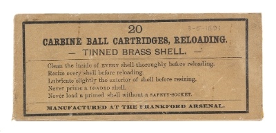 "45-70 Carbine Ball Frankford Arsenal Vintage Ammo (AM502)"