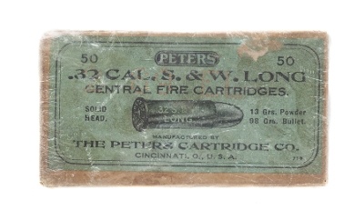 ".32cal.S&W Long by Peters Vintage Ammo (AM553)" - Image 1 of 2