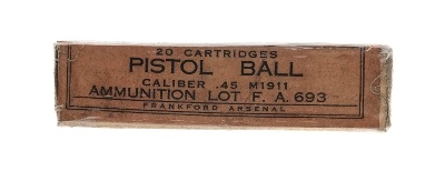 "45 Caliber Pistol Ball Cartridges for M 1911 by Frankford Arsenal (AN173)" - Image 1 of 2