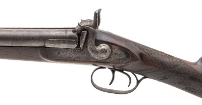 "Antique Belgian Double barrel Percussion Shotgun 10ga (AL9980)" - Image 6 of 8