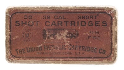 ".38 Cal. Short Rim Fire SHOT Cartridges by UMC. (AN183)" - Image 1 of 2