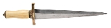"1950’s IVORY HANDLE RANDALL 13-12 ARKANSAS TOOTHPICK W/ BROWN BUTTON SHEATH (68609)" - Image 1 of 9