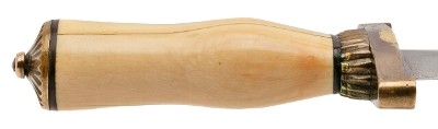 "1950’s IVORY HANDLE RANDALL 13-12 ARKANSAS TOOTHPICK W/ BROWN BUTTON SHEATH (68609)" - Image 7 of 9