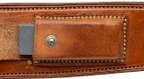 "1950’s RANDALL 13-12 ARKANSAS TOOTHPICK W/ BROWN BUTTON HEISER SHEATH (68611)" - Image 5 of 6