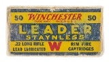 "22LR Winchester Leader Staynless Vintage Ammo (AM638)" - Image 1 of 2