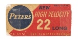 "22 Long RF High Velocity Vintage Ammo (AM639)" - Image 1 of 2