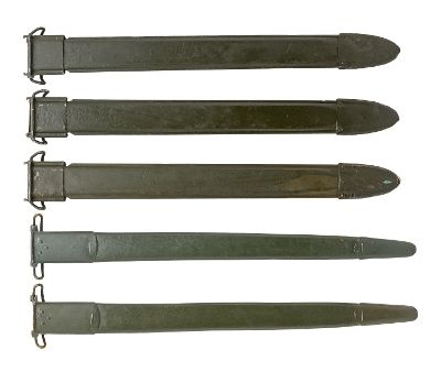 "Lot of 5 Scabbards, 3 16"" M1 Garand & 2 1917 (MM5362) Consignment" - Image 1 of 2